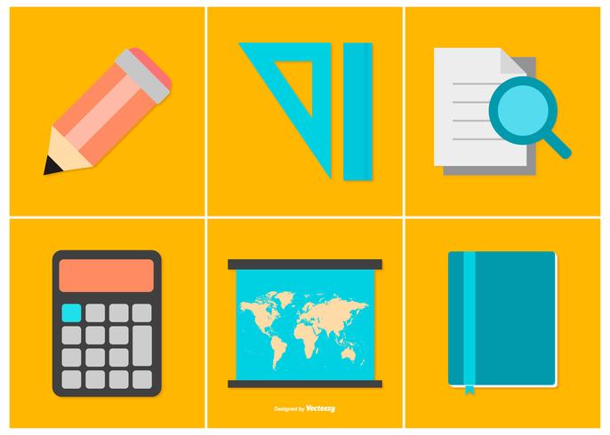 Colorful Education Icon Collection vector