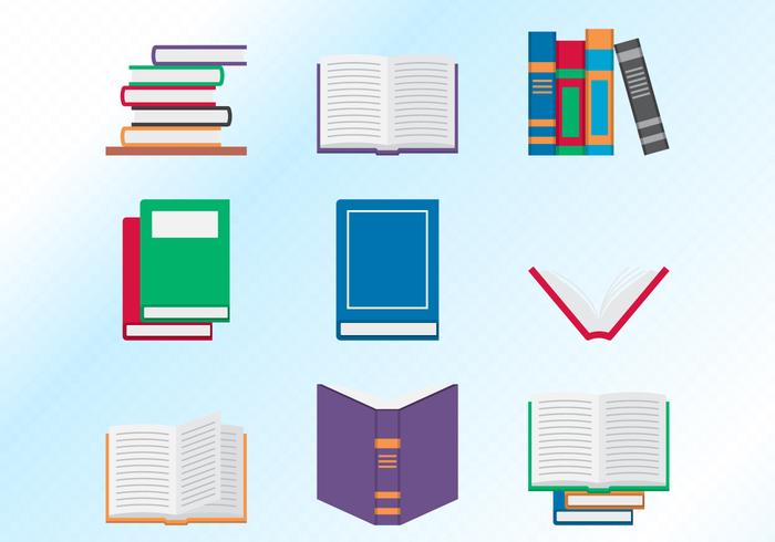 Flat Design Books Set  vector