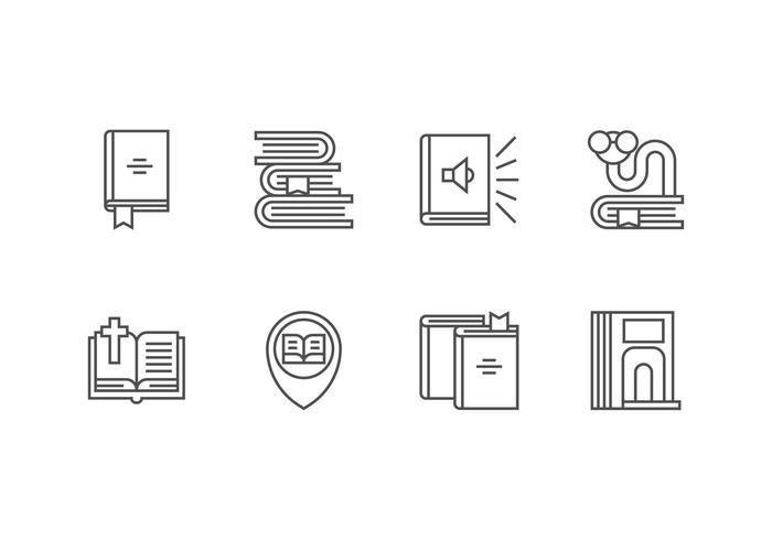 Libro set vector icon