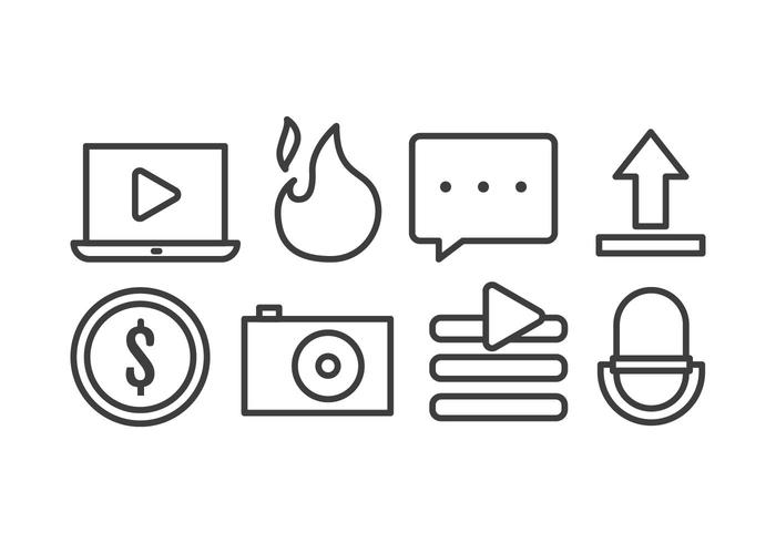 Video Creator Icons vector
