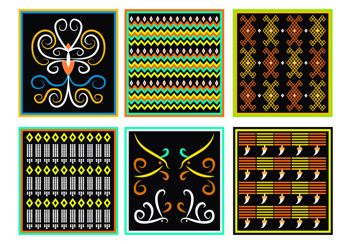 Traditional Dayak  Motif  Vector  Download Free Vectors 