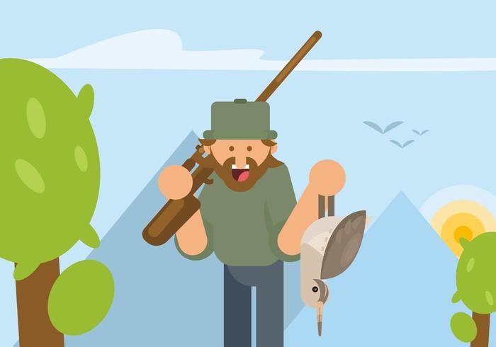 Snipe Hunting Illustration vector