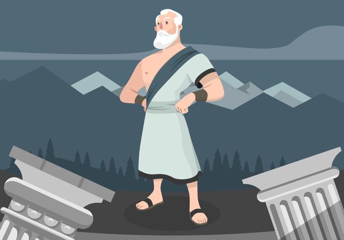 Socrates Cartoon Character Vector Illustration