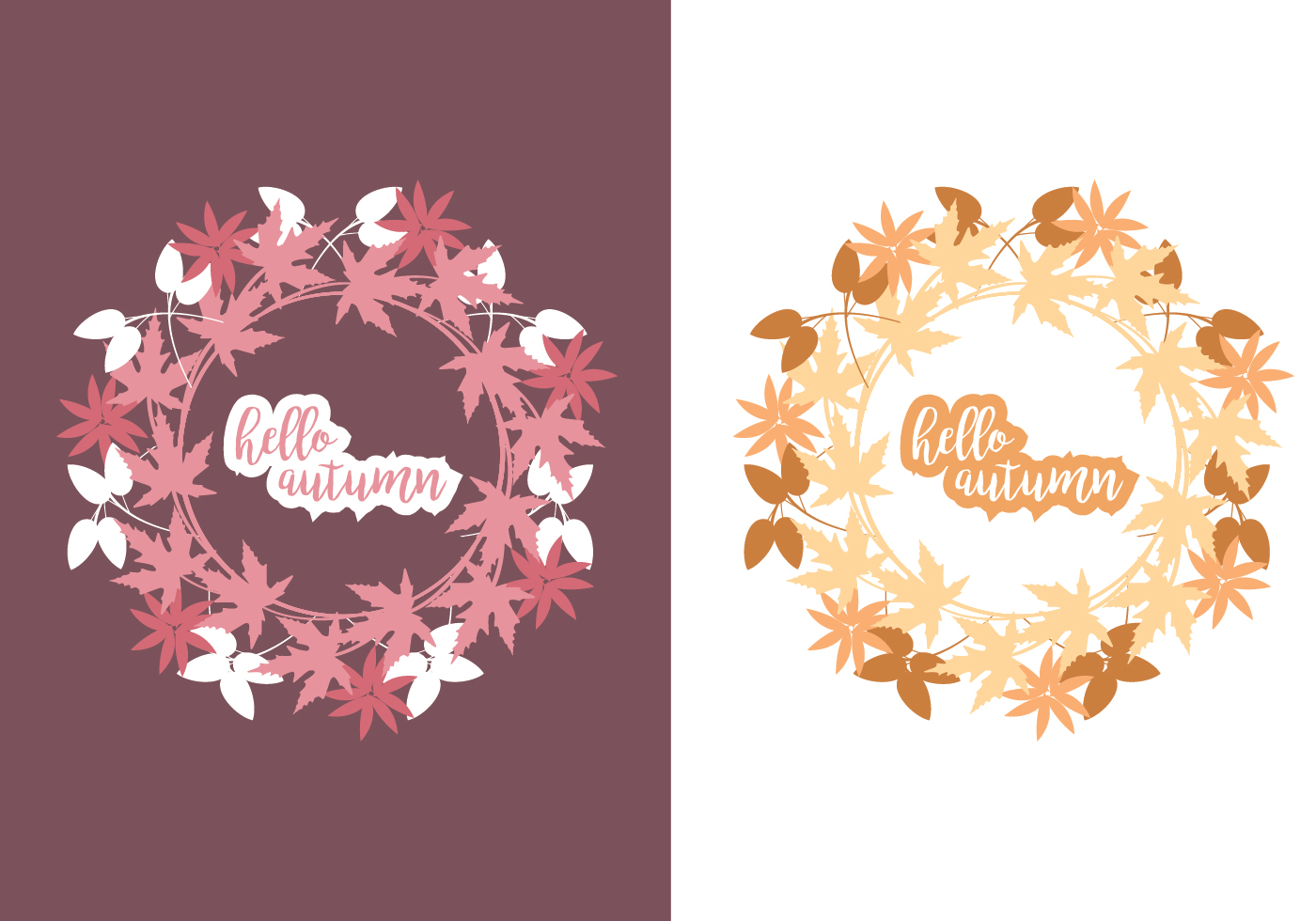 Download Vector Fall Wreath 168545 - Download Free Vectors, Clipart ...