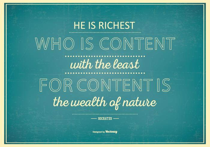 Typographic Poster with Famous Quote by Socrates vector