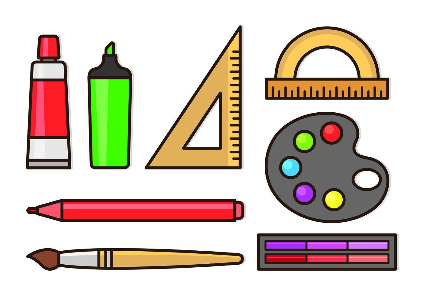 Download Set Of Art Creator Icon 168550 - Download Free Vectors ...