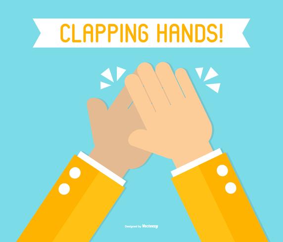 Hands Clapping Flat Style Illustration vector