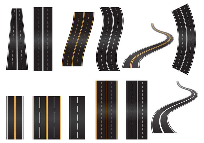 Highway vetor set vector