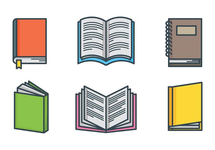 Iconos de vector de libro