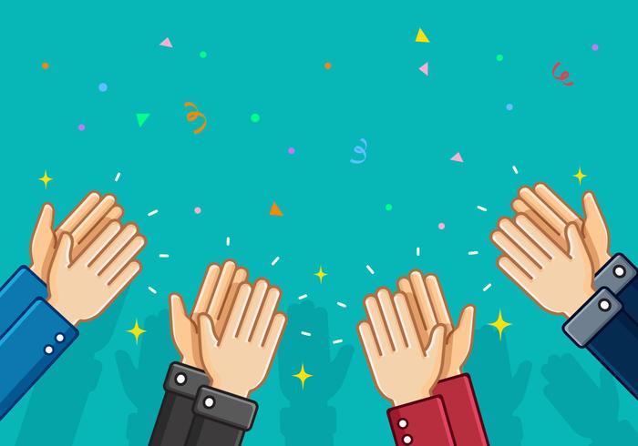 Applause and Hand Clapping Vector Background 