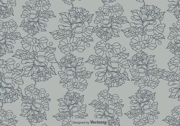 Vector Sweet Peas Flower Seamless Pattern