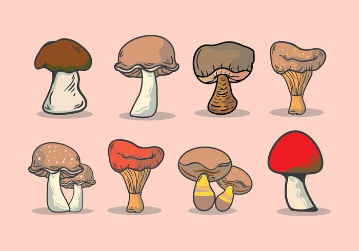 Greaser Mushroom Vector Pack