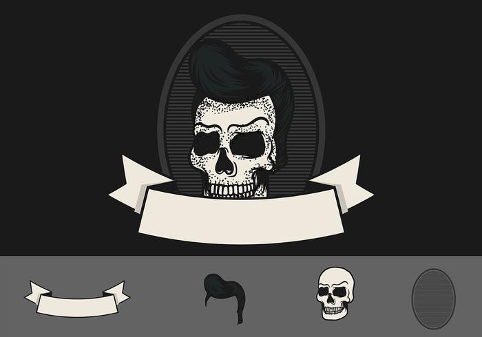 Skull Greaser Badge vector