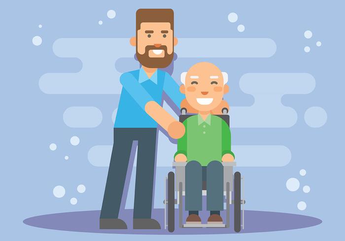 Caretaker Vector Illustration