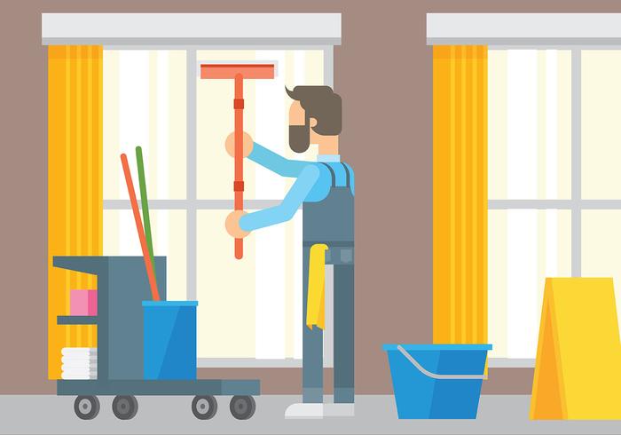 Caretaker Vector Illustration