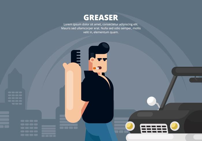 Ilustración Greaser vector