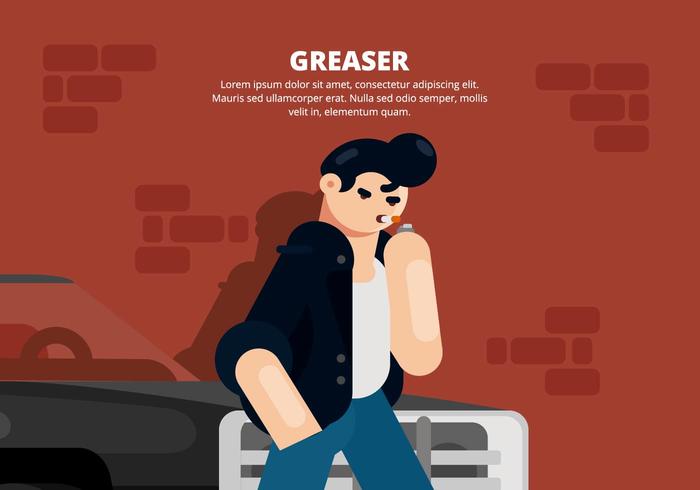 Ilustración Greaser vector