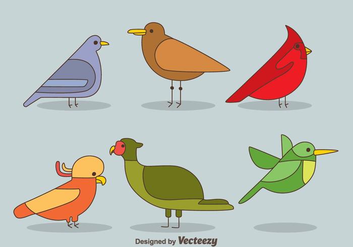 Vector de la colección de aves