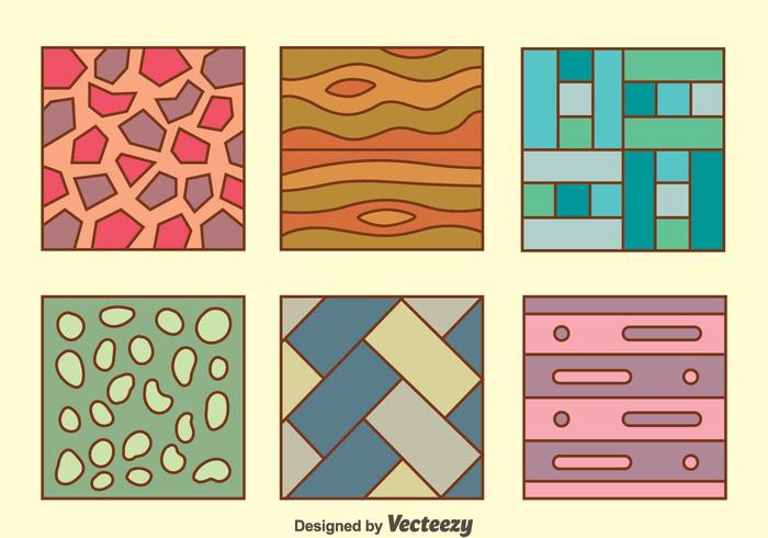 Colorful Floor Laminate Collection Vector