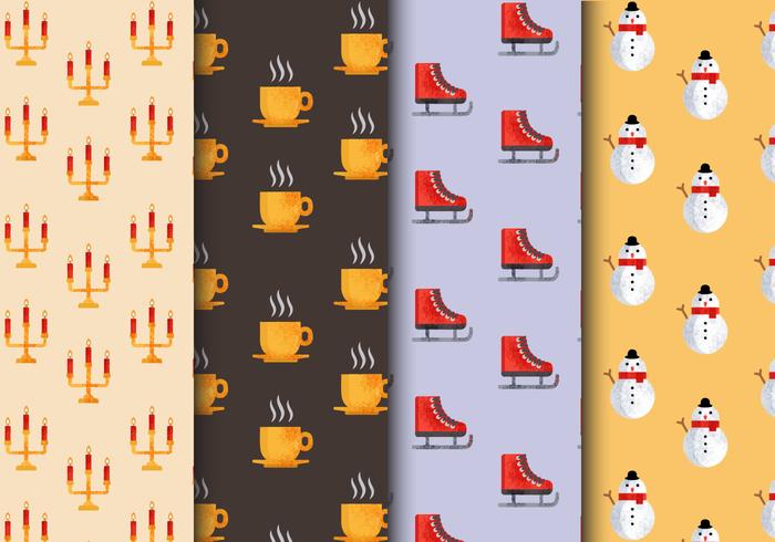 Free Seamless Christmas Patterns vector