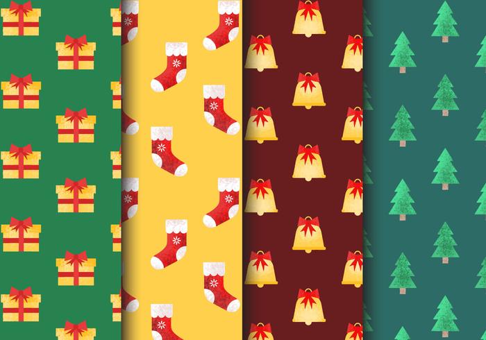 Patrones de Navidad sin costuras gratis vector