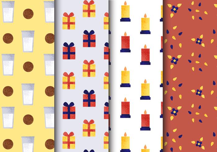 Free Seamless Christmas Patterns vector