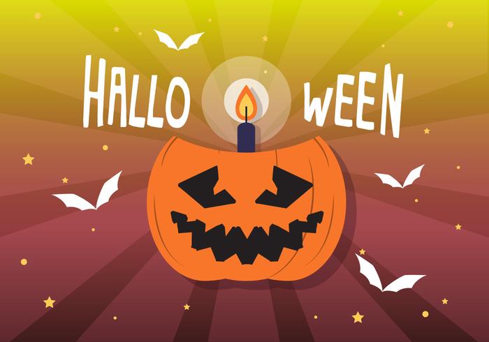 Free Flat Halloween Vector Illustration
