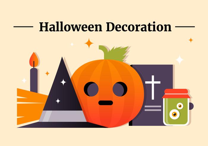 Gratis Flat Halloween Vector Elements Collection