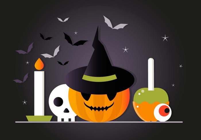 Free Scary Halloween Vector Elements Collection