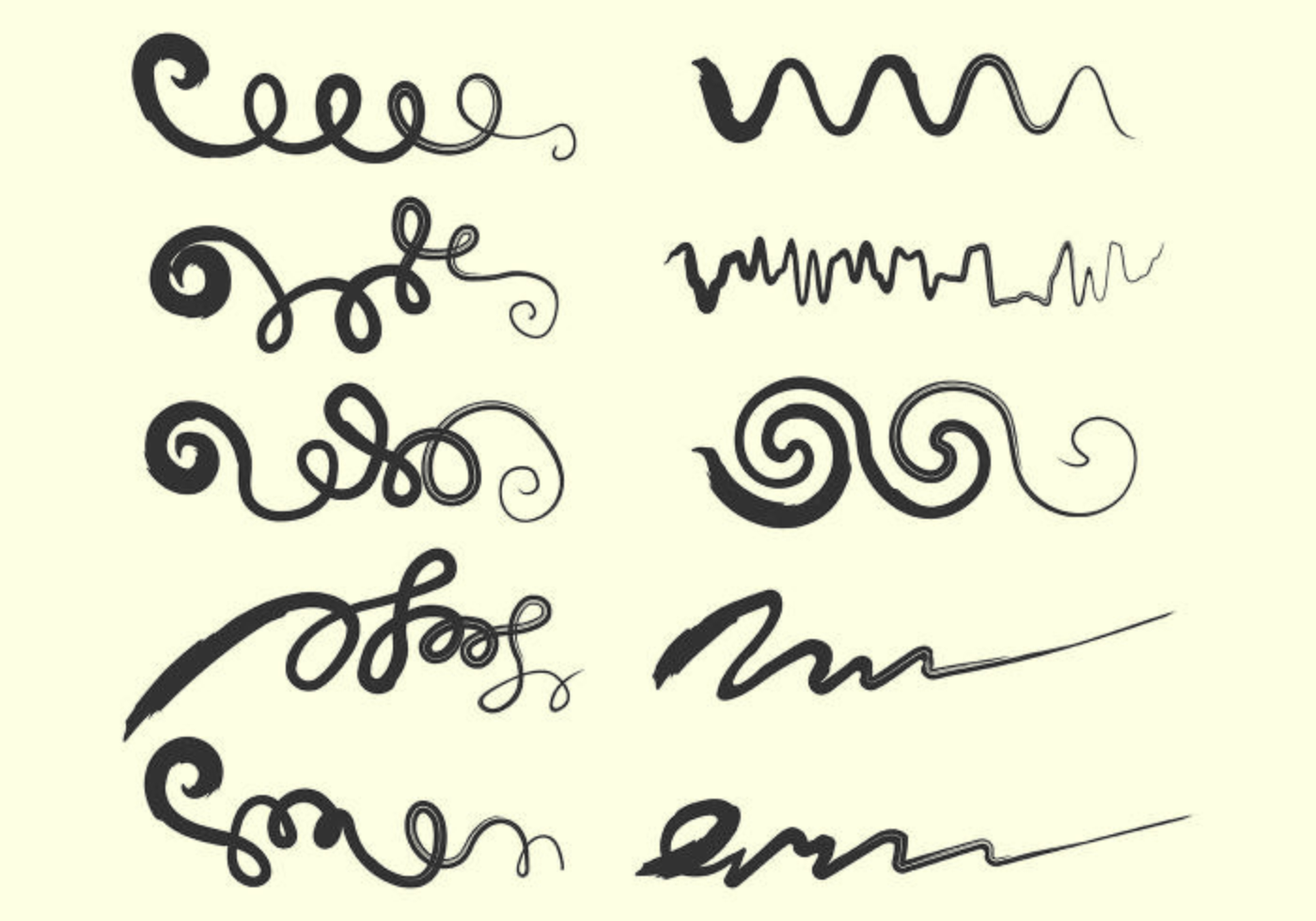 Set Of Squiggle Vector 168710 Vector Art At Vecteezy