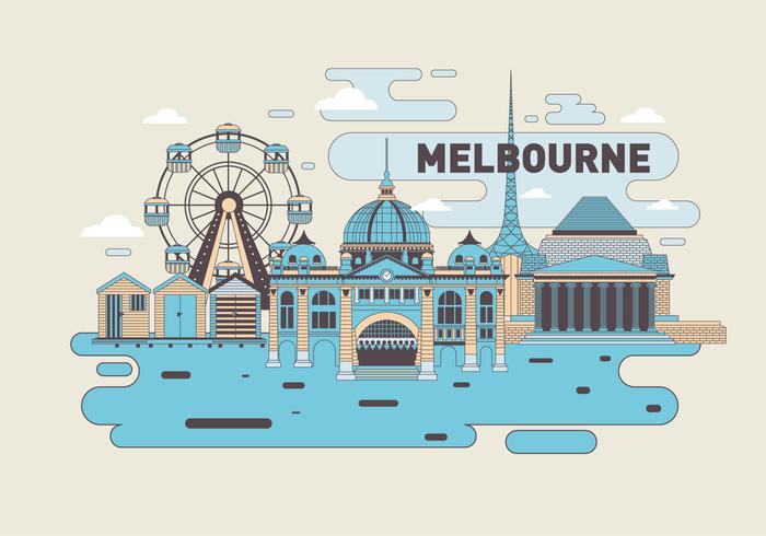 Melbourne Landmark Vector