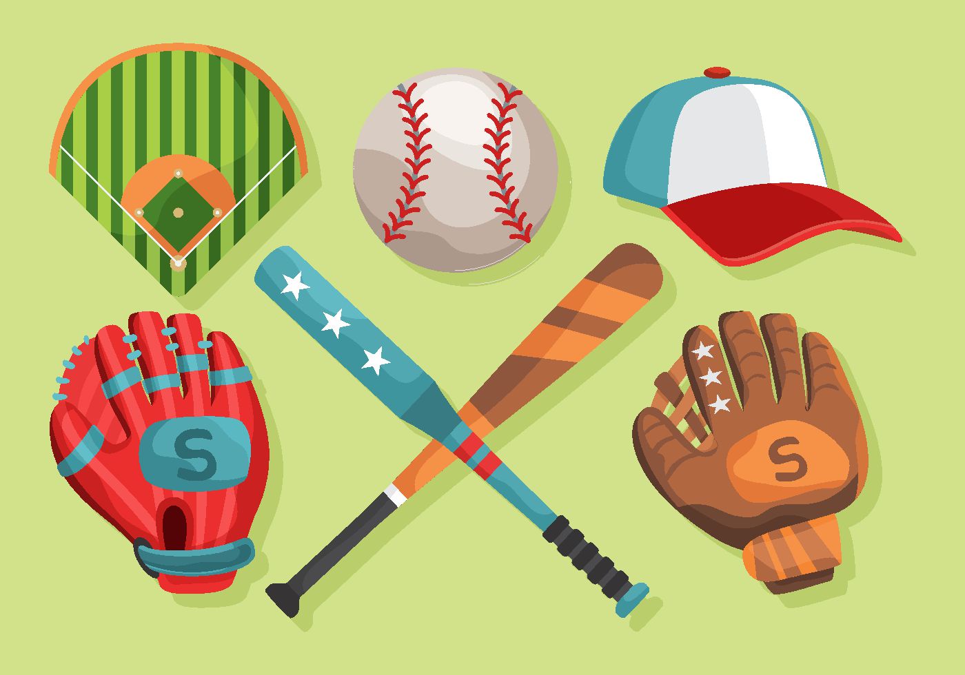 Download the Softball Glove Vector Pack 168729