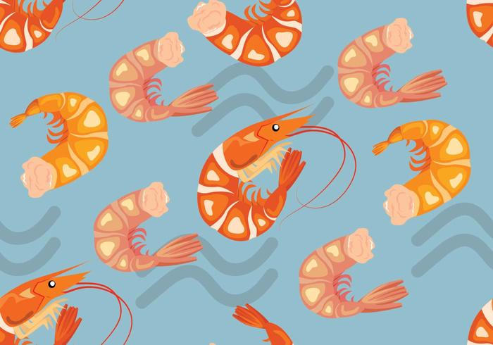 Prawn Seamless Pattern Vector