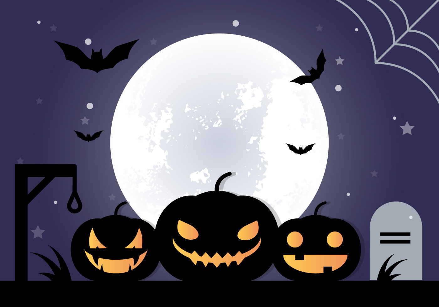 Free Flat Design Vector Halloween Background 168780 Vector Art at Vecteezy