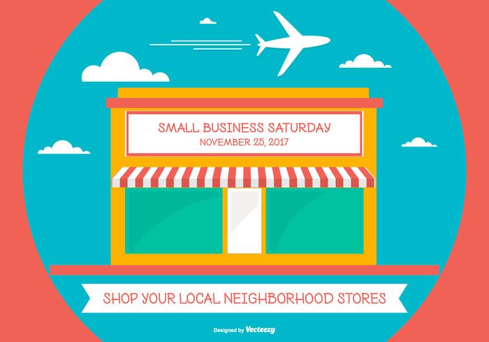 Cute Samll Business Saturday Illustration vector