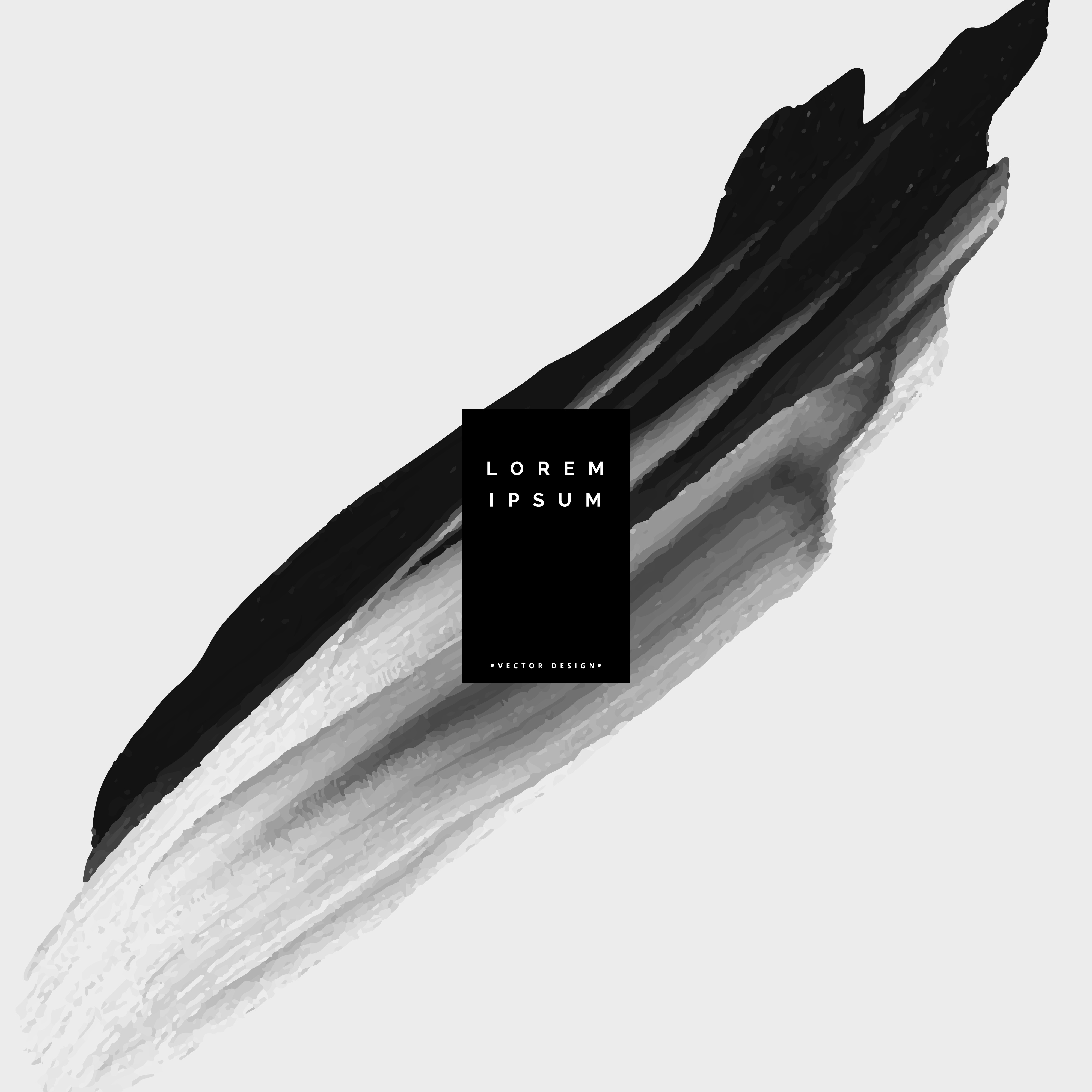 black paint brish stroke watercolor background Download Free Vector