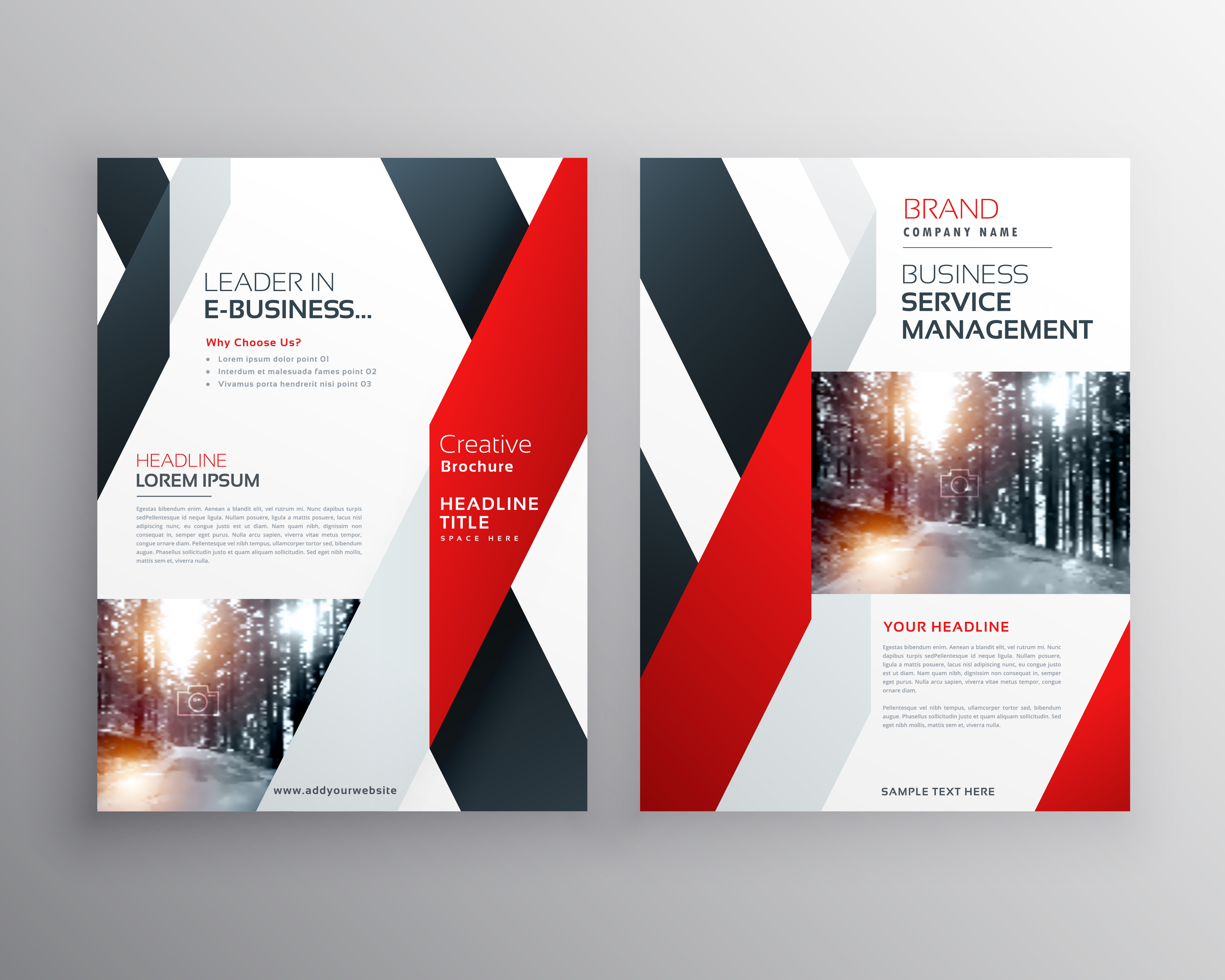 red black geometric shape business flyer  poster  design  