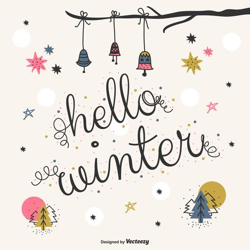 Hello Winter Vector