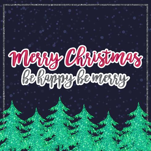 Vector Glitter Christmas Card