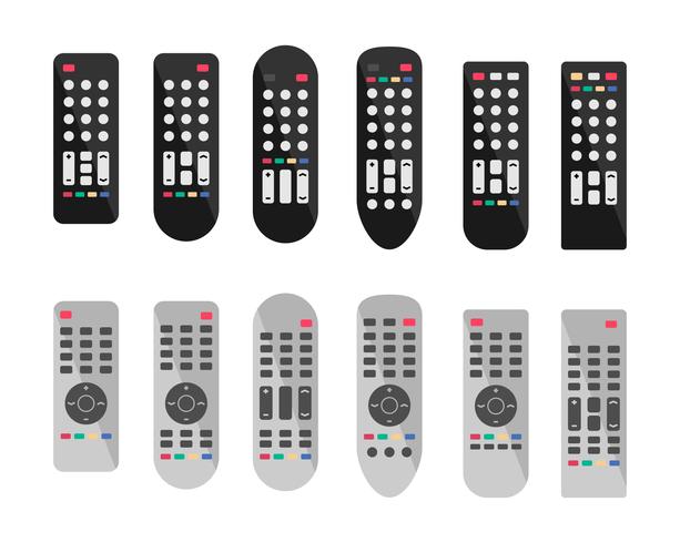 Iconos remotos de control remoto o TV vector