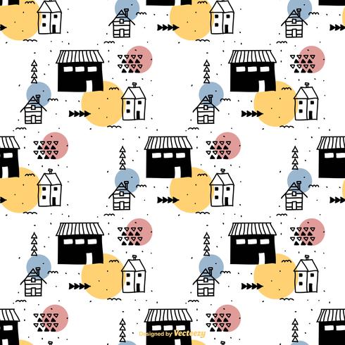 Hand Drawn Scandinavian Pattern vector