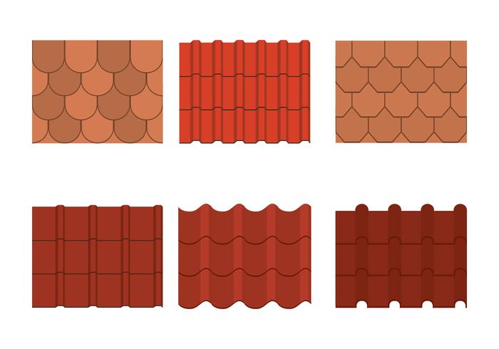 Roof Tile Icons Set 169160 Vector Art at Vecteezy