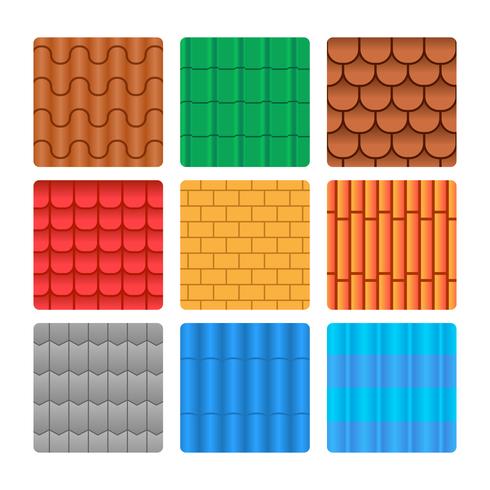 Free Roof Tile Pattern Collection vector