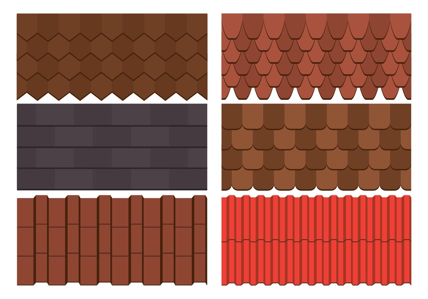 Roof Tile Vector Set 169164 Vector Art at Vecteezy