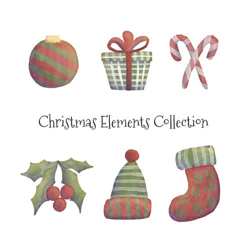 Cute Christmas Elements Collection vector