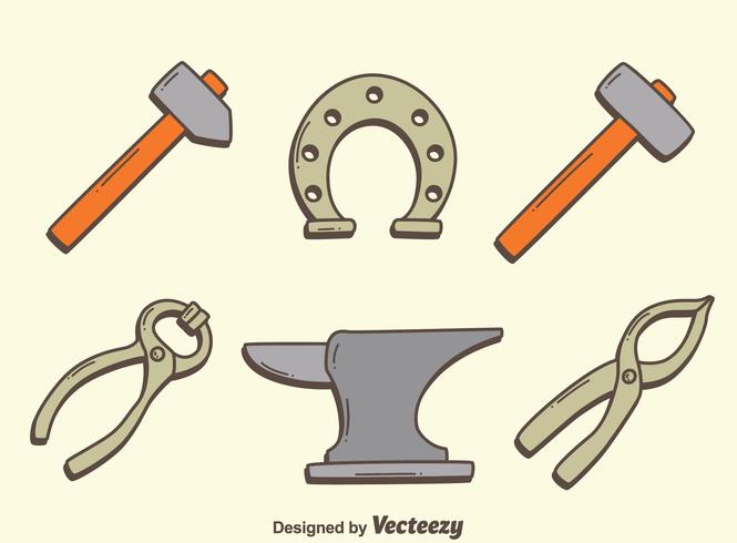 Blacksmith Tools Collection Vector