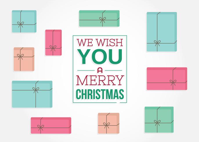 Free Christmas Presents Background vector