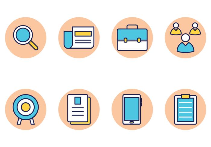 Job Search Icon Set vector