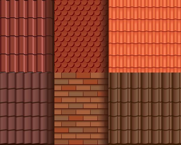 Roof Tile Seamless Pattern Wallpaper vector