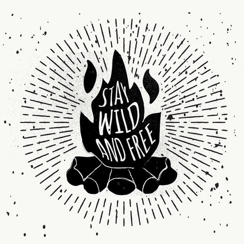 Hand Drawn Bonfire Vector Background